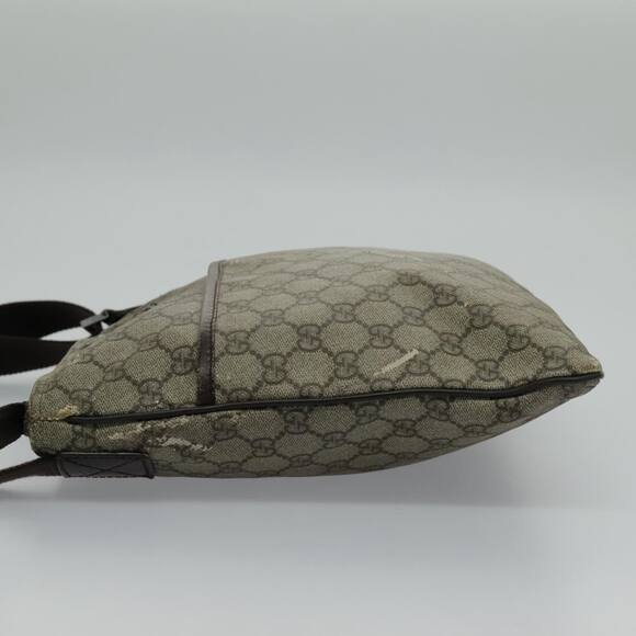 GUCCI GG Supreme Shoulder Bag Pvc Beige Silver - Picture 6 of 13